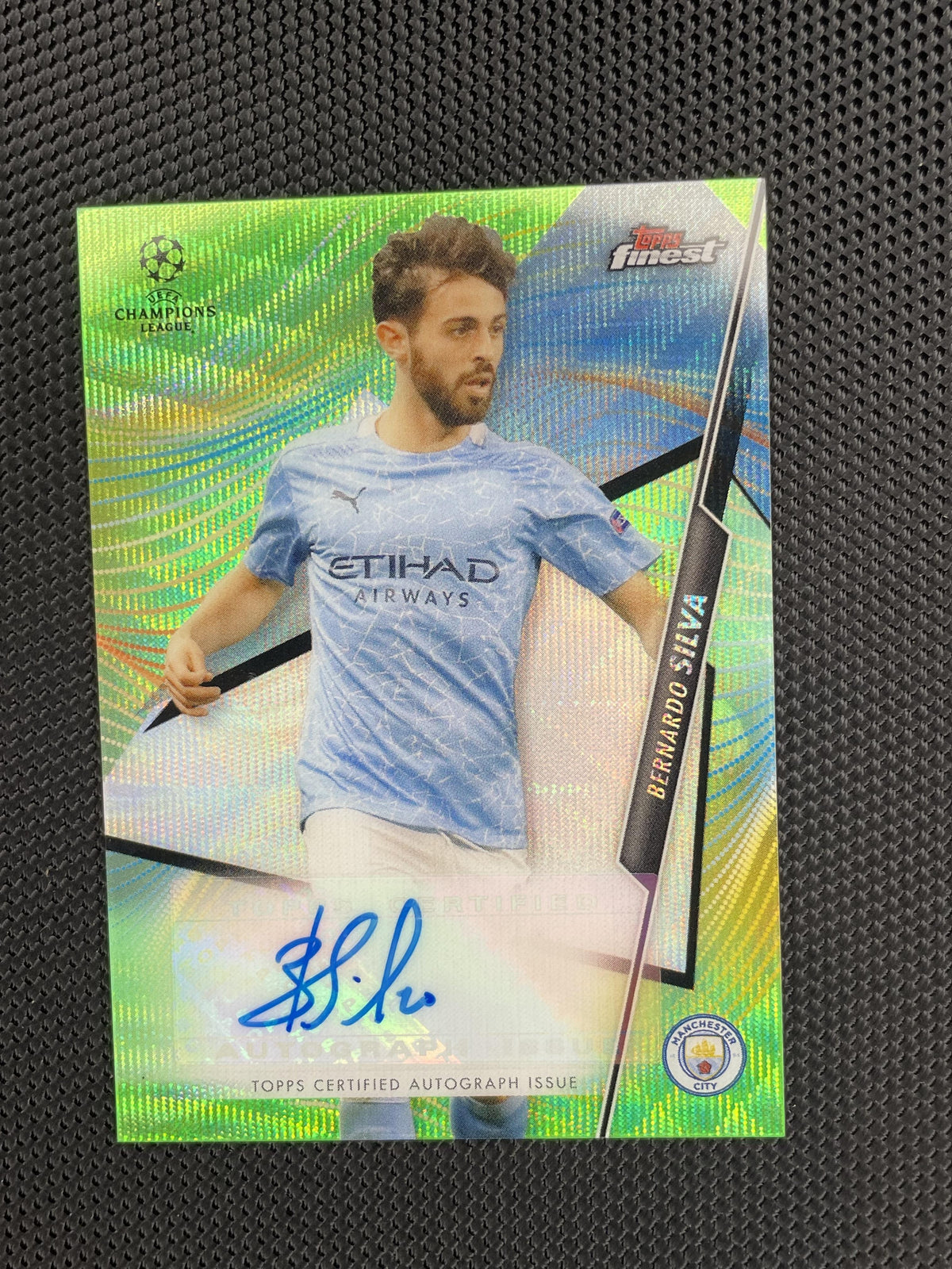 2020-21 Topps Finest UEFA Champions League #FA-BS Bernardo Silva Autographs /99