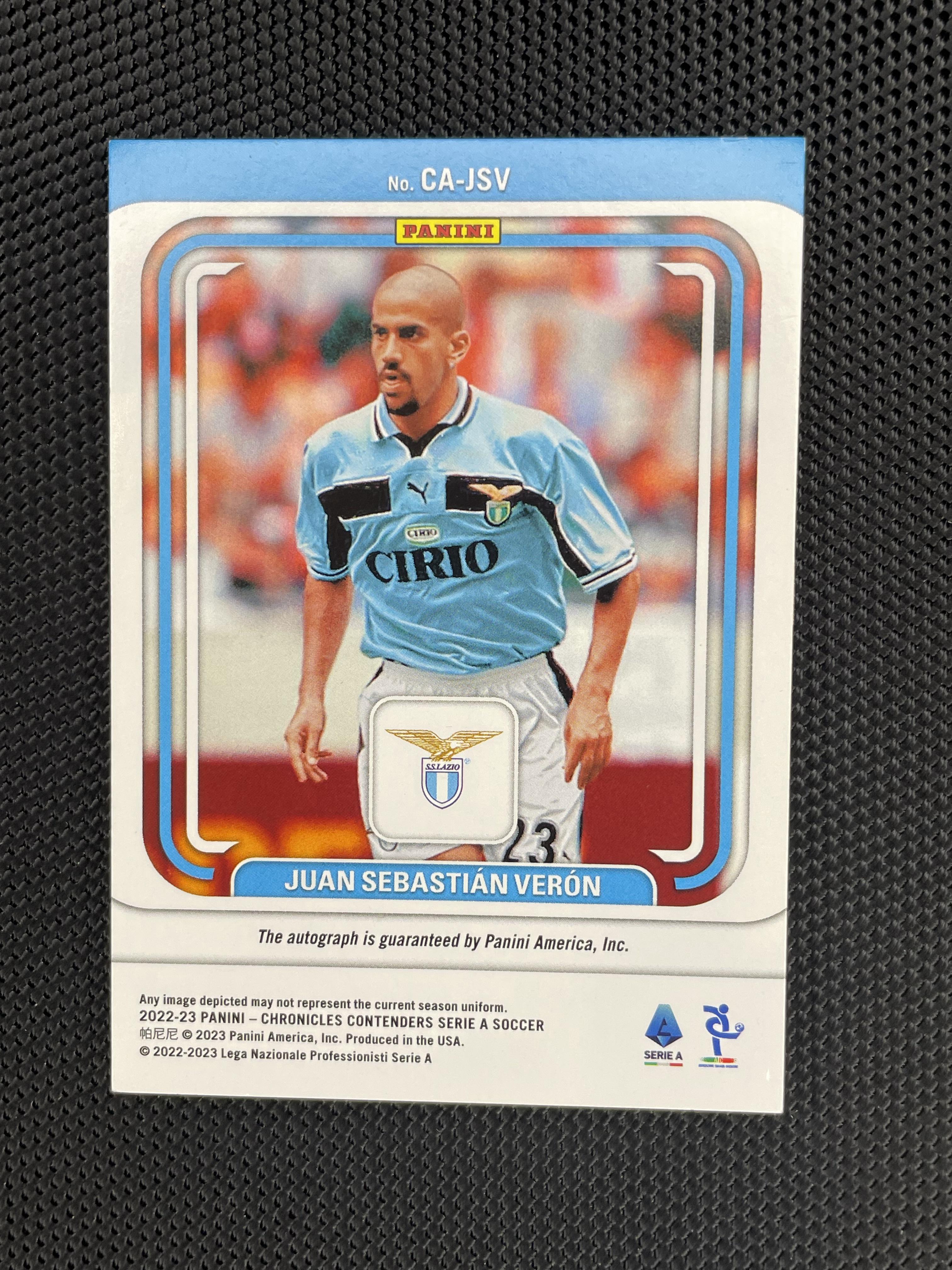 2022-23 Panini Chronicles - Contenders Autographs Serie A #CA-JSV Juan Sebastian Veron #/299