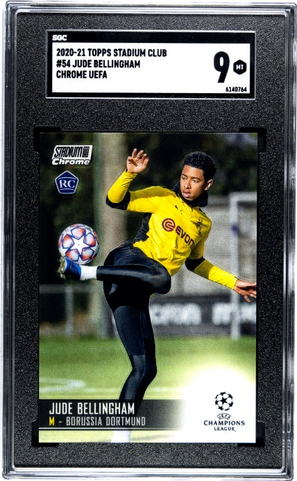2020-21 Topps Stadium Club Chrome Uefa #54 Jude Bellingham SGC 9