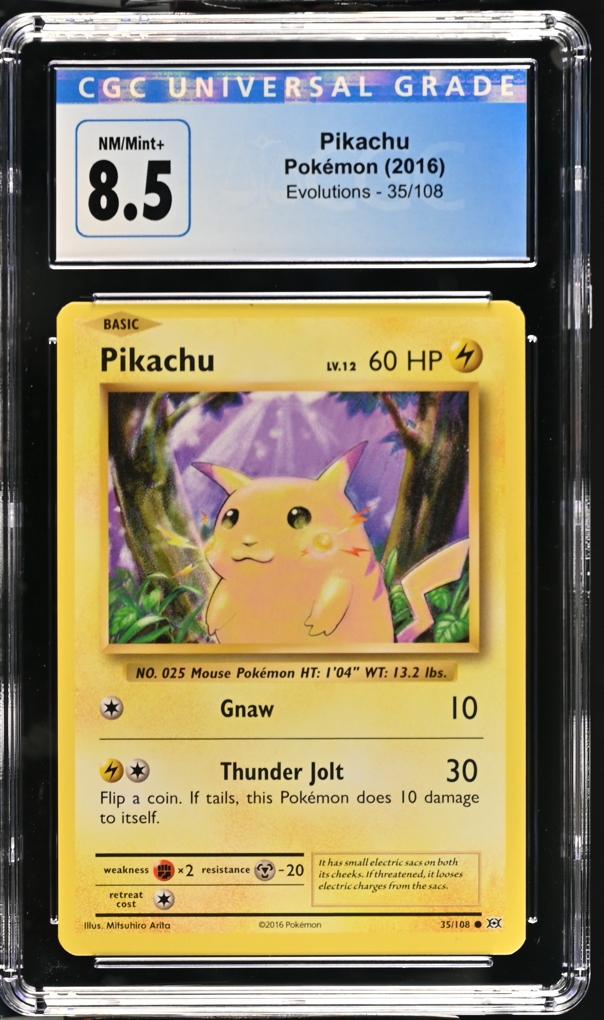 2016 Evolutions #35/108 Pikachu CGC 8.5