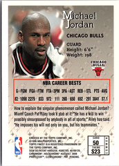 1996-97 Finest Michael Jordan 50 Chicago Bulls (Back)