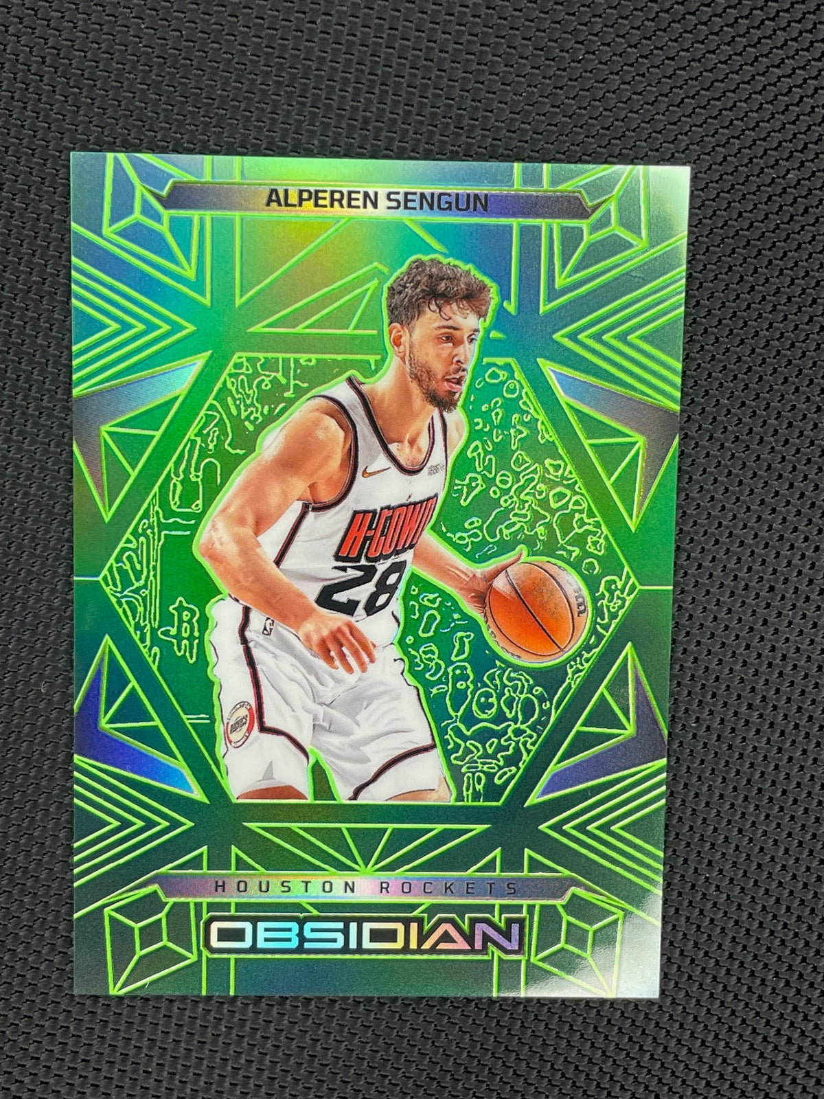 2024-25 Panini Obsidian #1 Alperen Sengun Electric Etch Jade #/25
