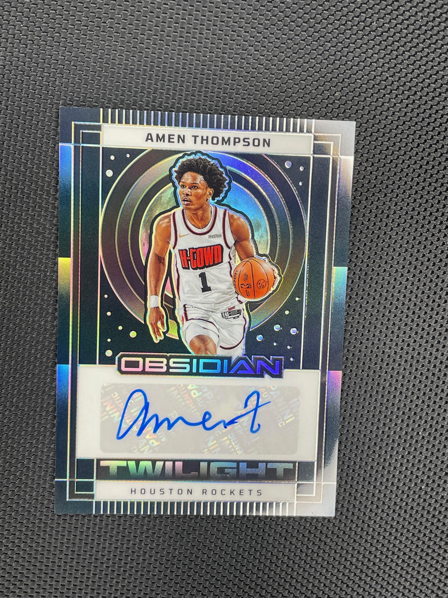 2024-25 Panini Obsidian #TS-ATH Amen Thompson Twilight Signatures #/75