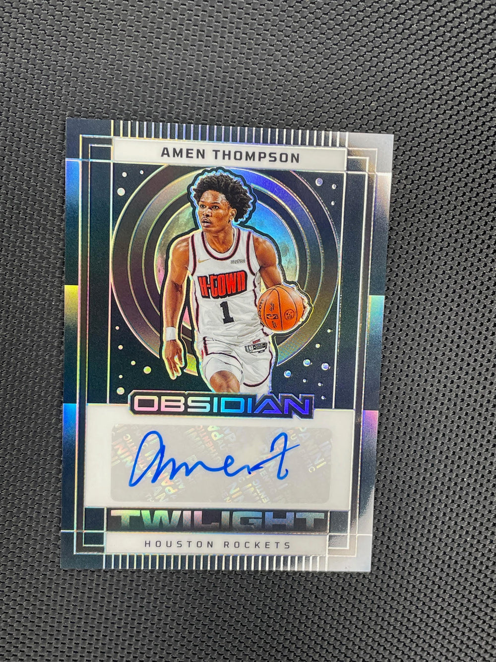 2024-25 Panini Obsidian #TS-ATH Amen Thompson Twilight Signatures #/75