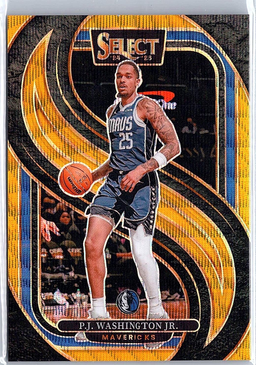 2024-25 Panini Select #154 P.J. Washington Jr. Gold Prizm #/10