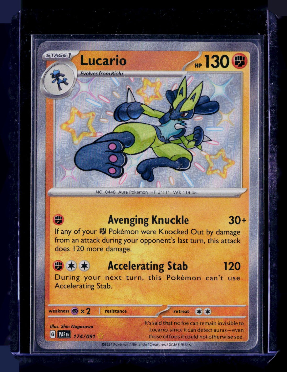 Lucario Holo SV: Paldean Fates 174/091 NM