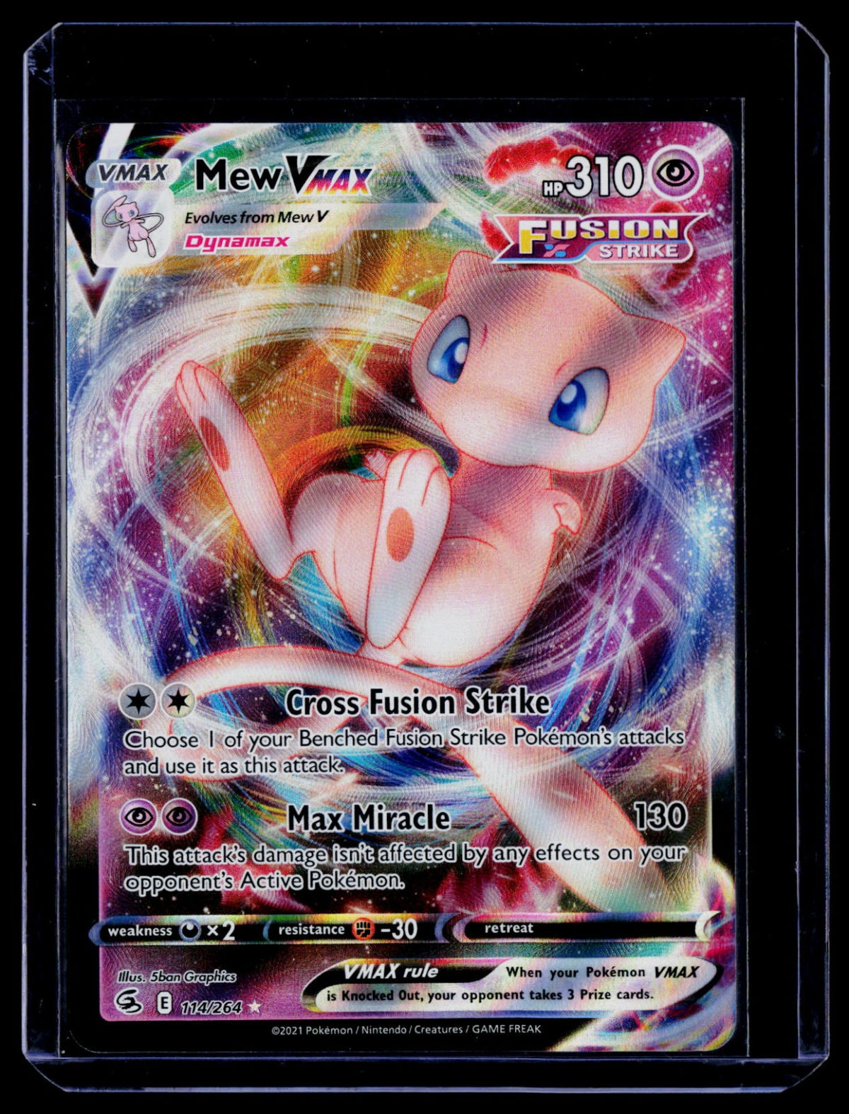 Mew VMAX Holo SWSH08: Fusion Strike 114/264 NM