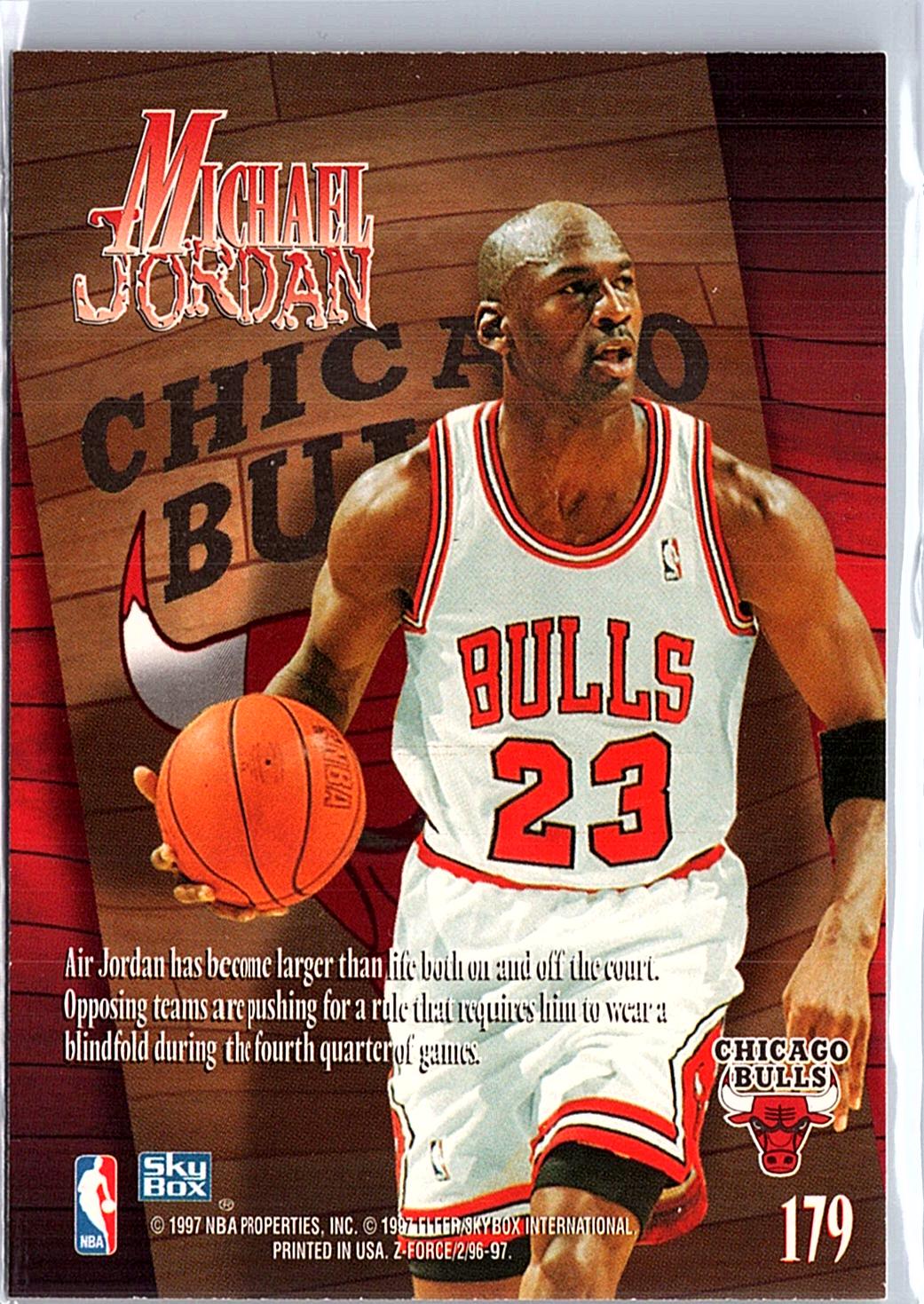 1996-97 SkyBox Z-Force #179 Michael Jordan
