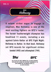 2024 Topps Finest UFC #HDL-6 Max Holloway Headliners Die-Cut Refractors #/75