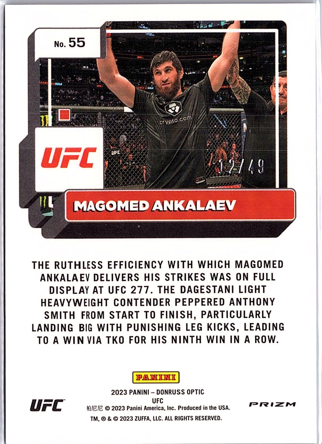 2023 Donruss Optic UFC #55 Magomed Ankalaev Orange #/49