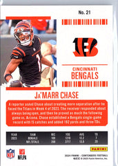 2024 Panini Contenders #21 Ja'Marr Chase Midfield Ticket #/50