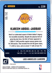 2024-25 Donruss Optic #228 Kareem Abdul-Jabbar Red and Gold International #/99