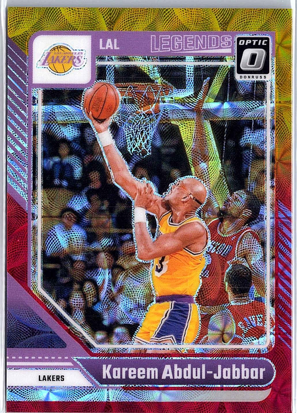 2024-25 Donruss Optic #228 Kareem Abdul-Jabbar Red and Gold International #/99