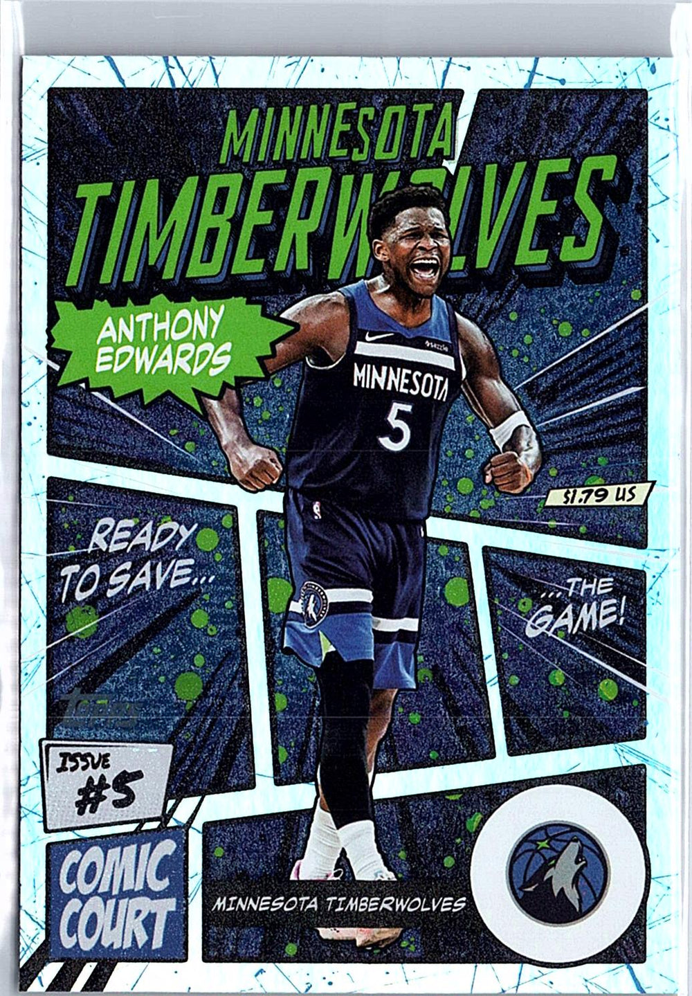 2025-26 Topps #CC-15 Anthony Edwards Comic Court