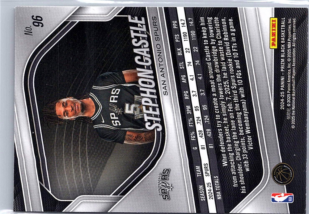 2024-25 Panini Prizm Black #96 Stephon Castle