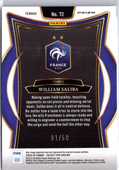 2024-25 Panini Select FIFA #72 William Saliba Red Wave #/59