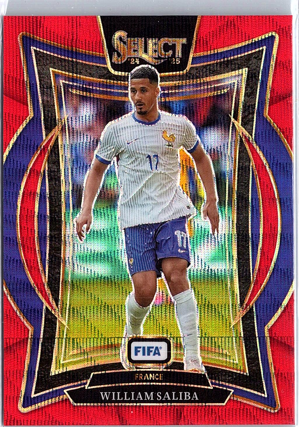2024-25 Panini Select FIFA #72 William Saliba Red Wave #/59
