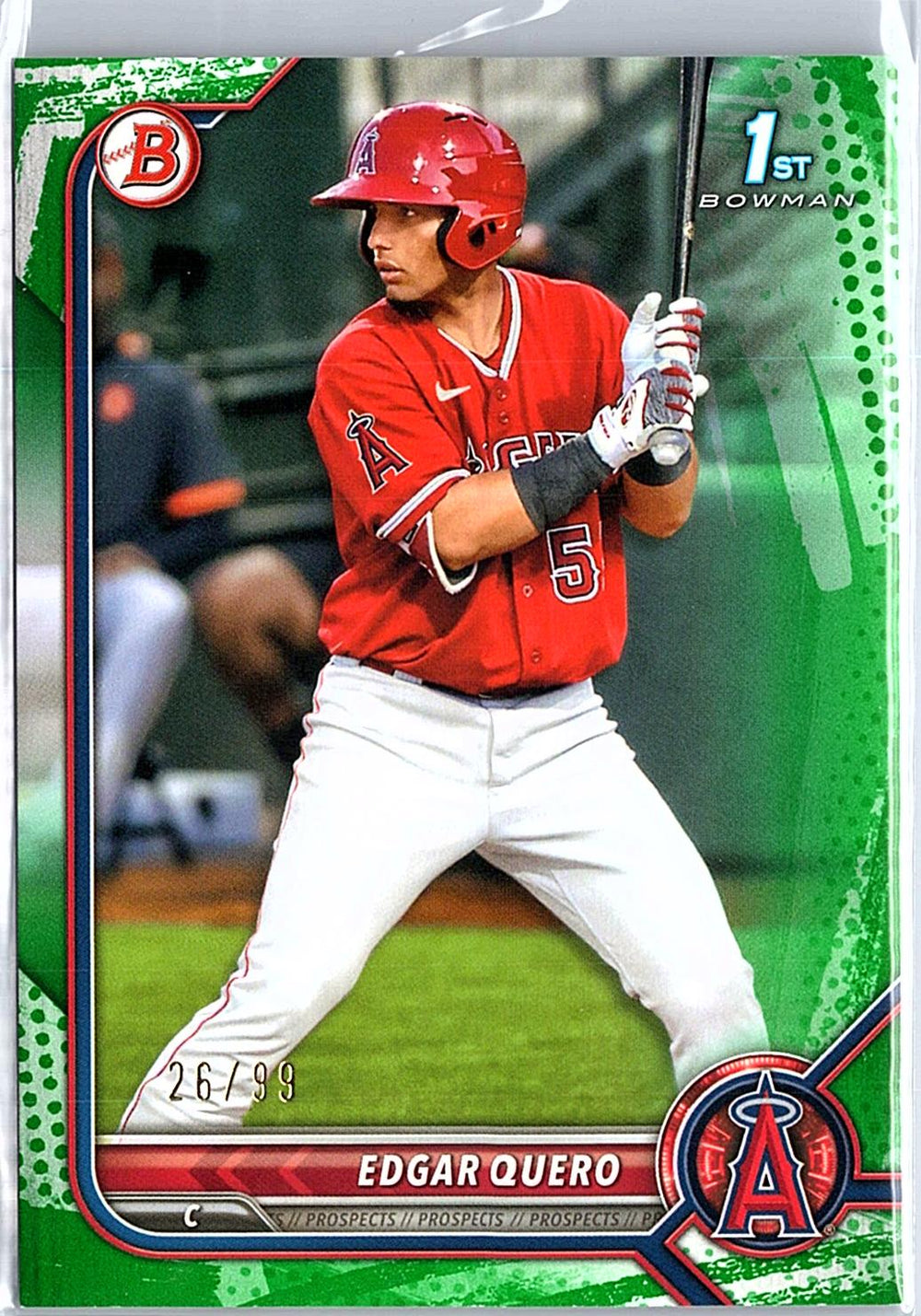 2022 Bowman #BP-123 Edgar Quero Prospects Green #/99