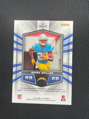 2022 Panini XR #RXE-IS Isaiah Spiller Rookie Xcellence Autograph Swatches Blue #/49