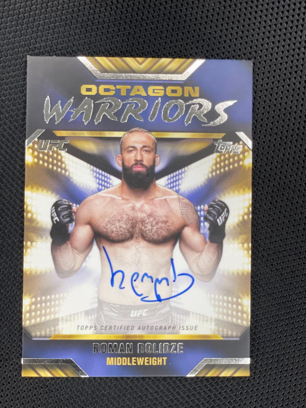 2024 Topps Knockout UFC #OWA-RDE Roman Dolidze Octagon Warriors Autographs Platinum #/1