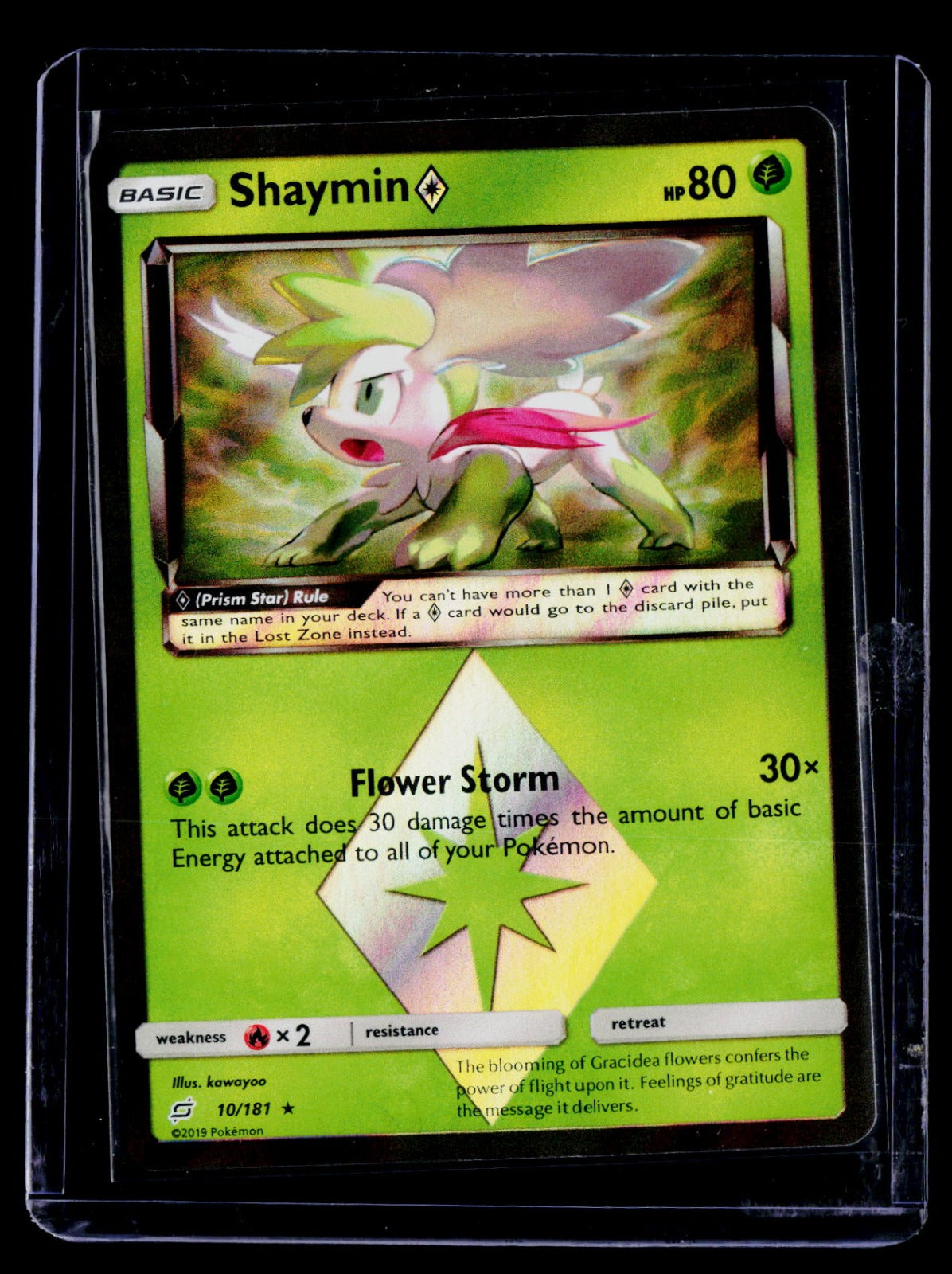 Shaymin Prism Star 10 SM9 Holo NM