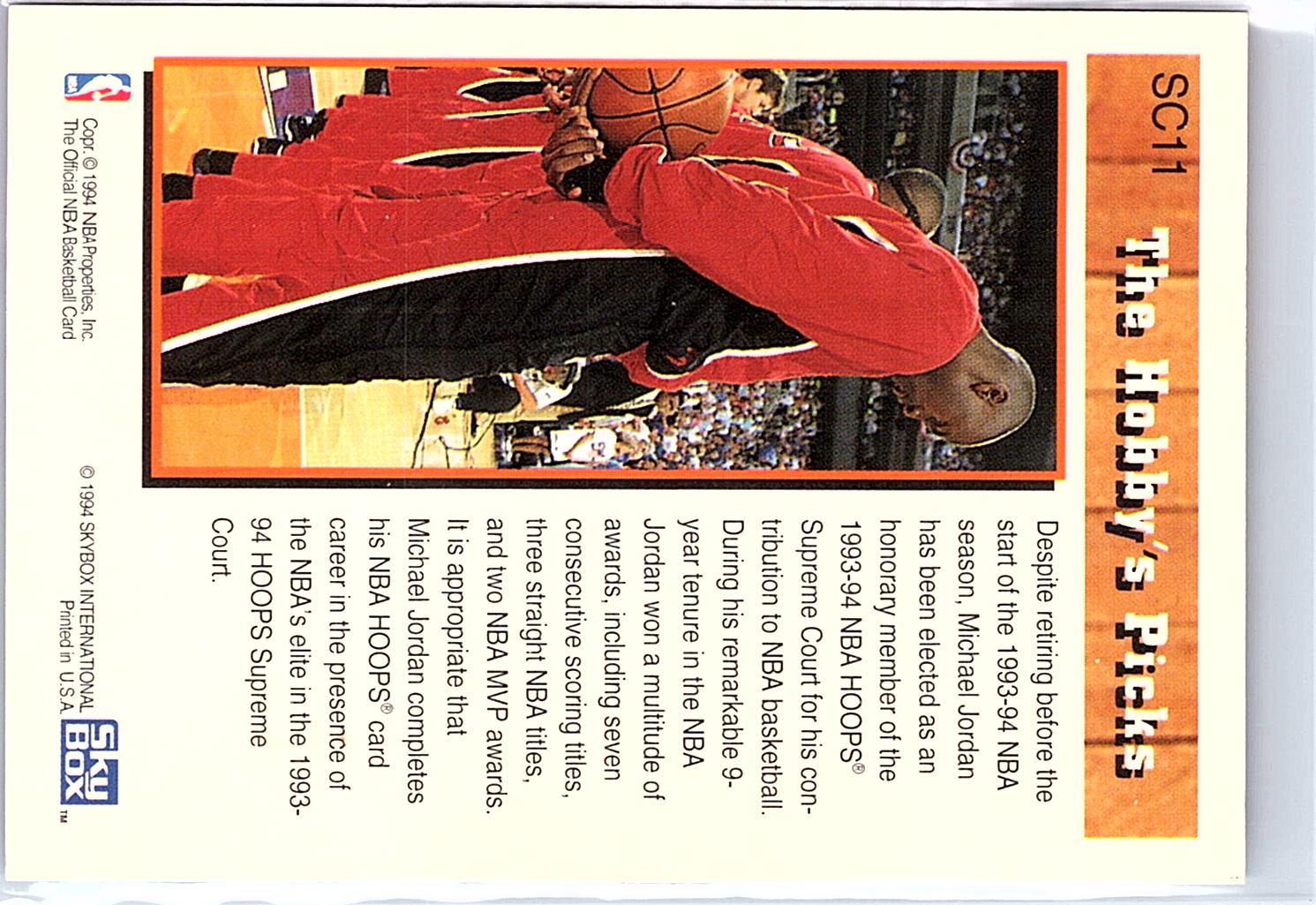 1993-94 Hoops #SC11 Michael Jordan Supreme Court