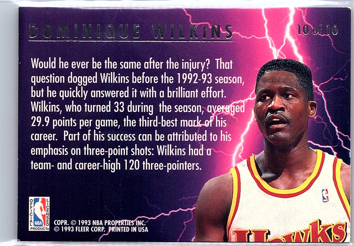 1993-94 Ultra #10 Dominique Wilkins Scoring Kings