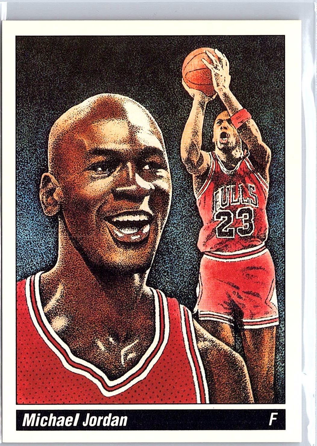 1990 Austin Cards NBA Paintings (unlicensed) #2 Michael Jordan