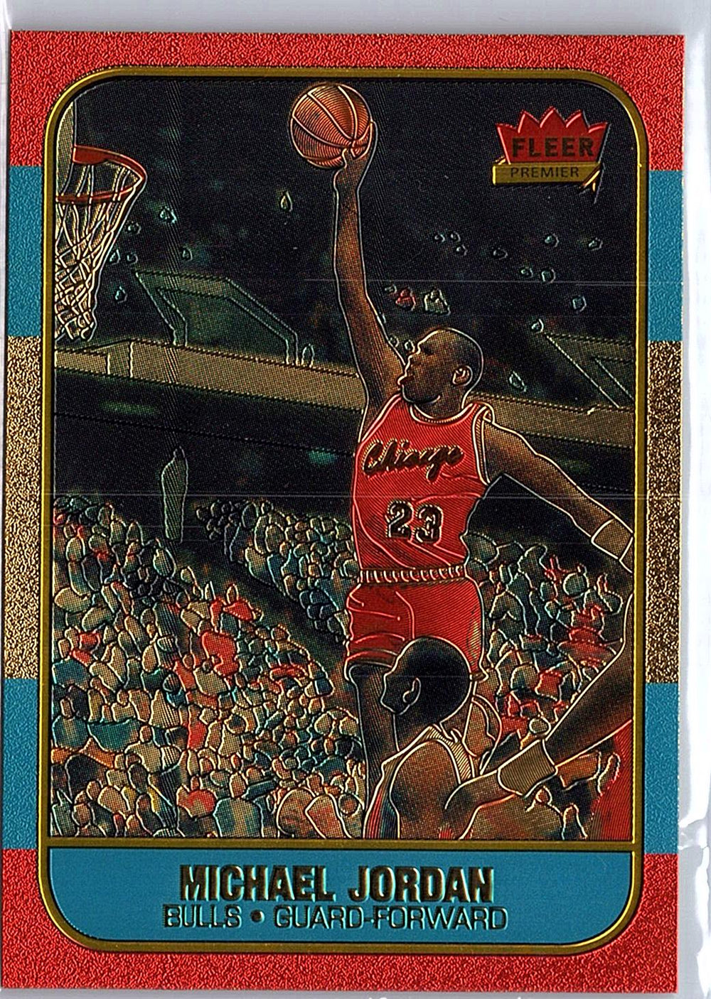 1996-97 Fleer Polychrome #NNO Michael Jordan Gold Refractor
