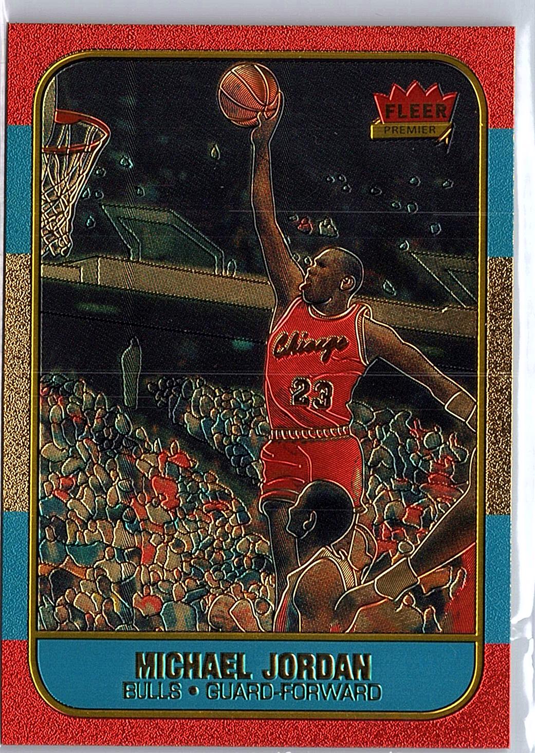 1996-97 Fleer Polychrome #NNO Michael Jordan Gold Refractor