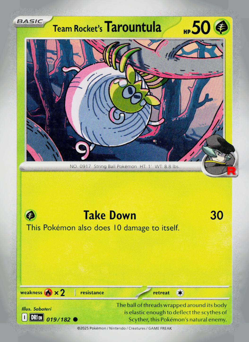 Team Rocket's Tarountula DRI 019/182 NM