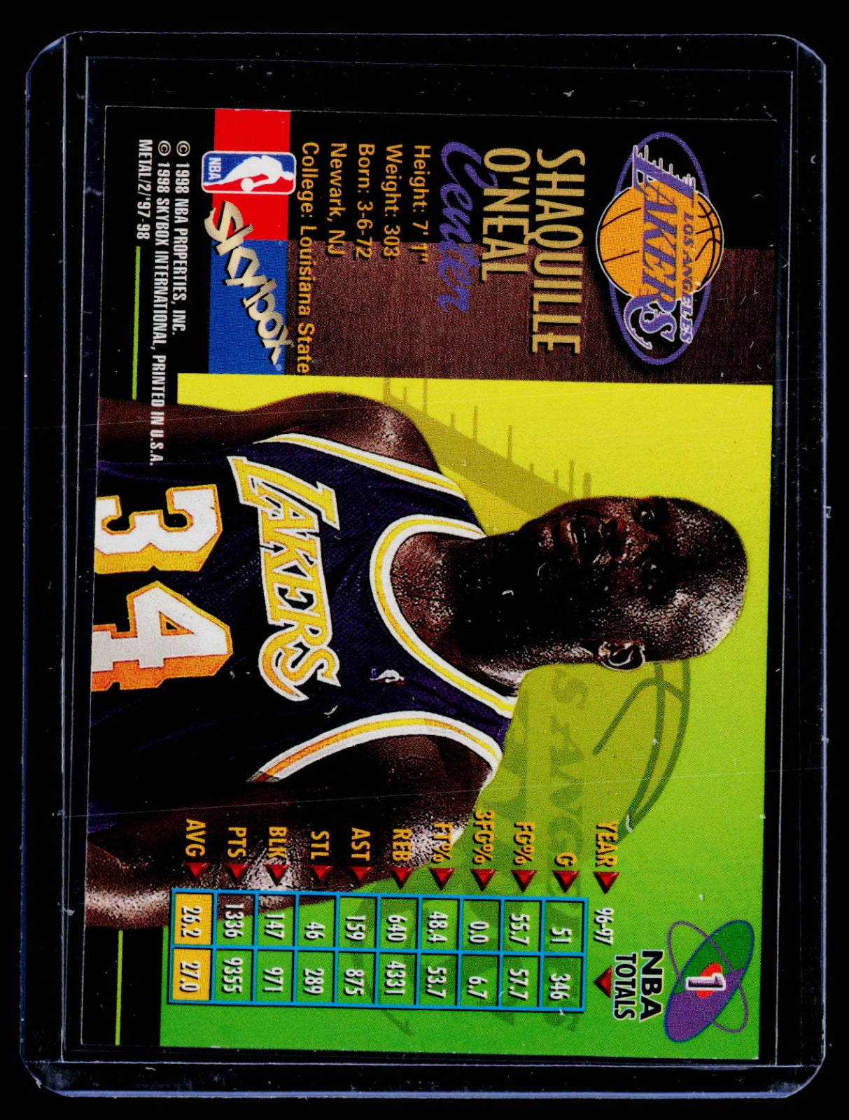 Shaquille O'Neal Metal Universe Championship 1 NM