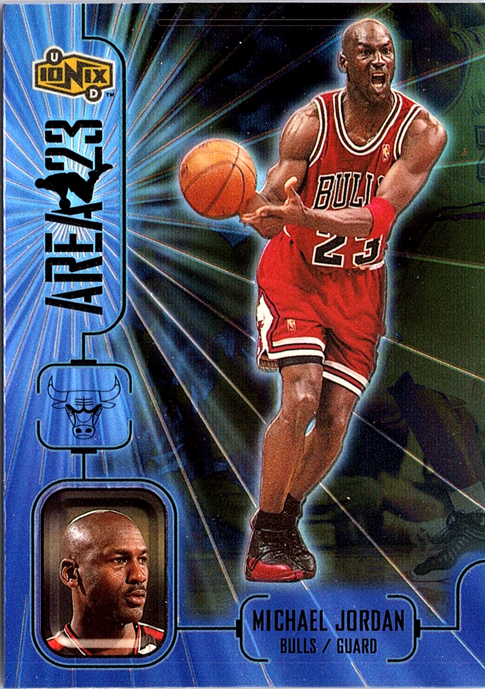 1998-99 Upper Deck Ionix - Area 23 Michael Jordan A8 Basketball Chicago Bulls