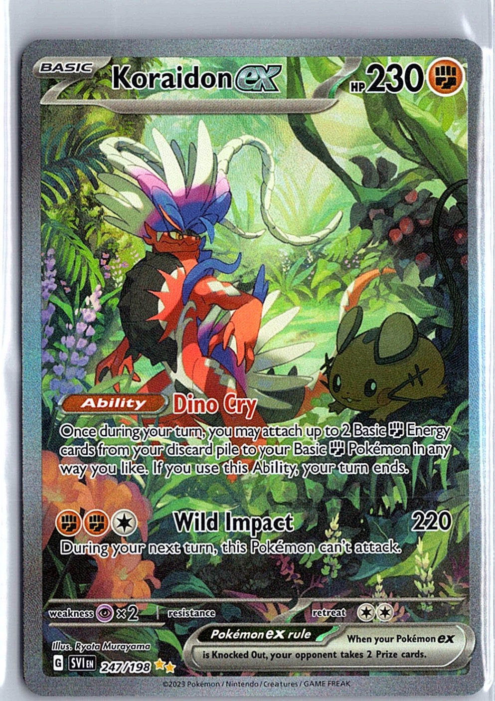 Koraidon Ex Pokemon Card Grade 10 2023 247/198 Scarlet & Violet Art Rare English