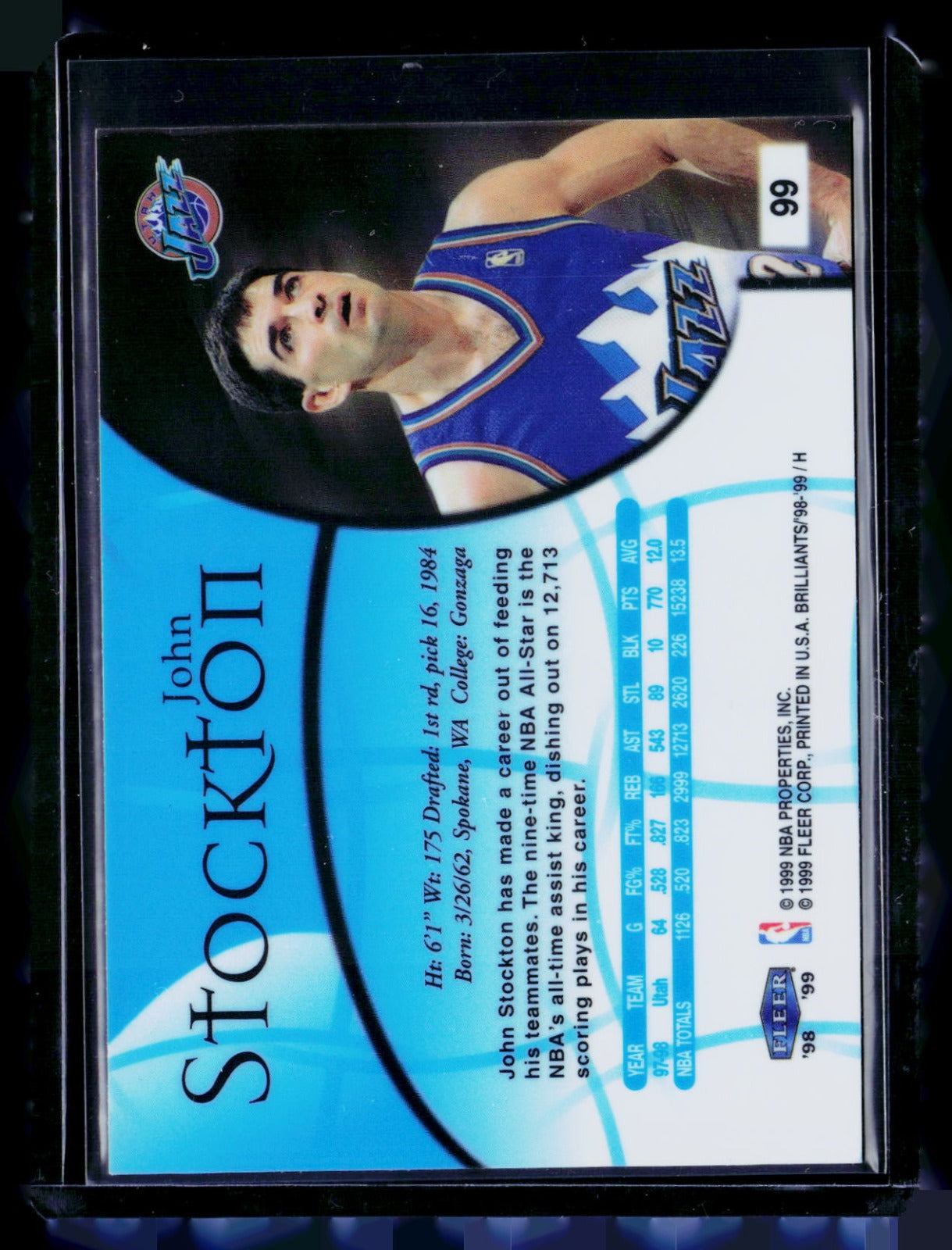 John Stockton Fleer Brilliants 99 NM
