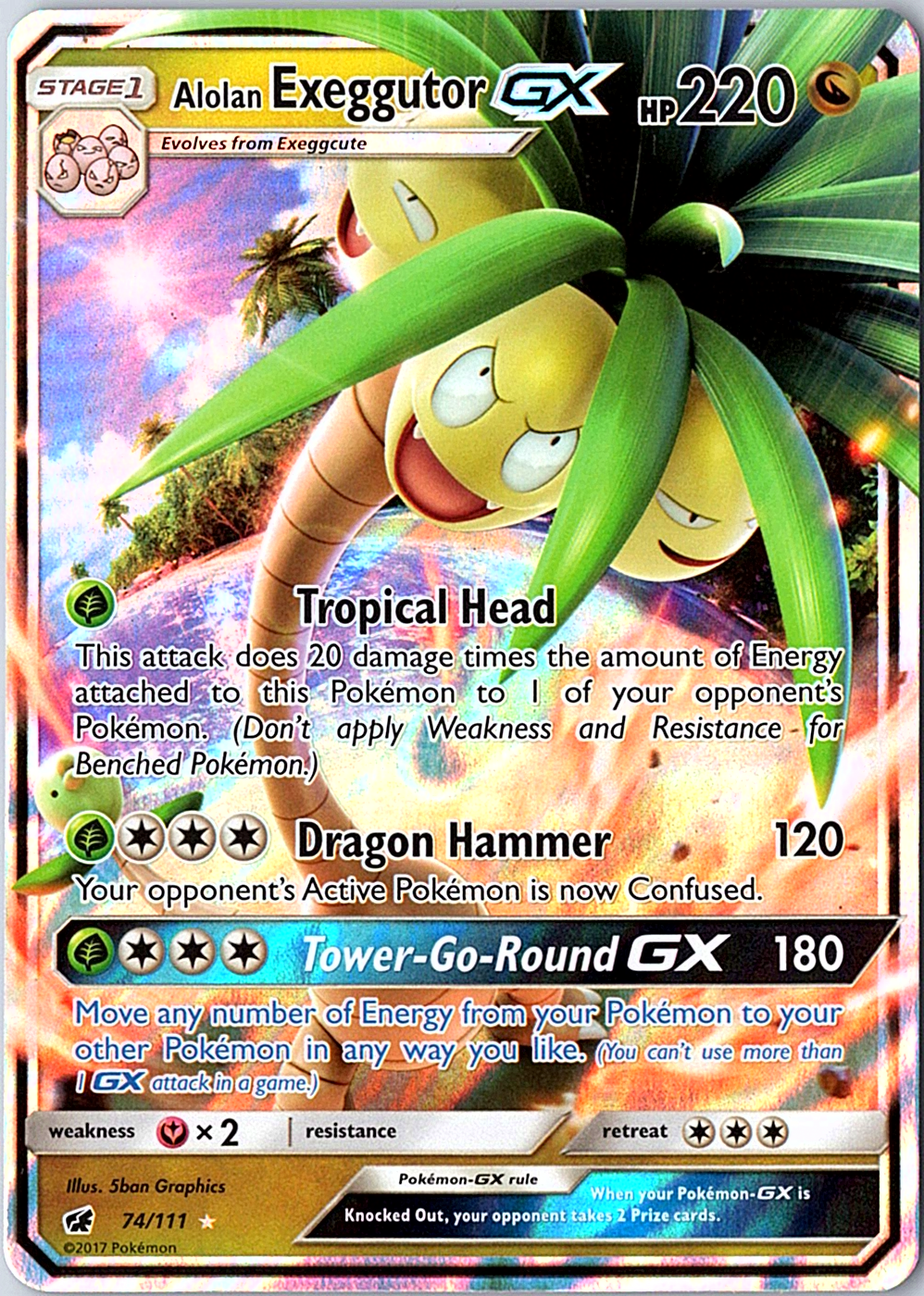 Alolan Exeggutor GX Ultra Rare SM - Crimson Invasion 74/111 NM