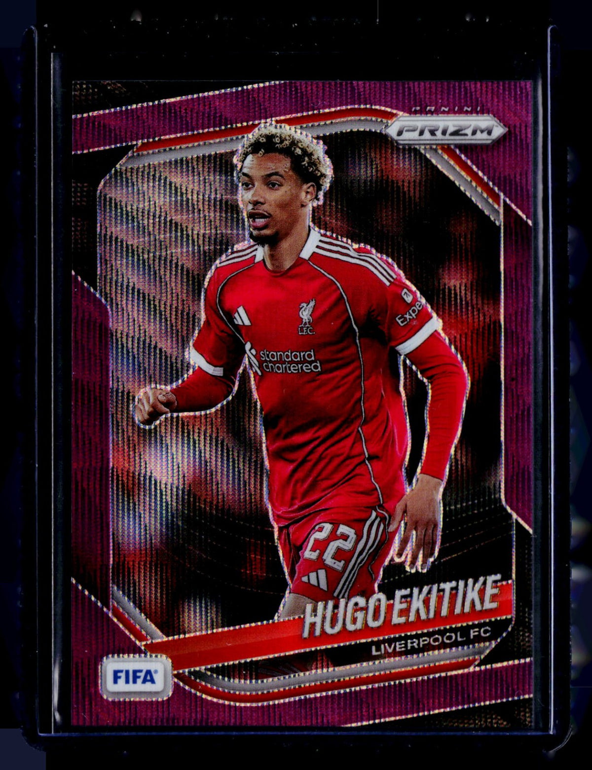Hugo Ekitike Panini Prizm FIFA - Purple Wave Prizms 97 NM