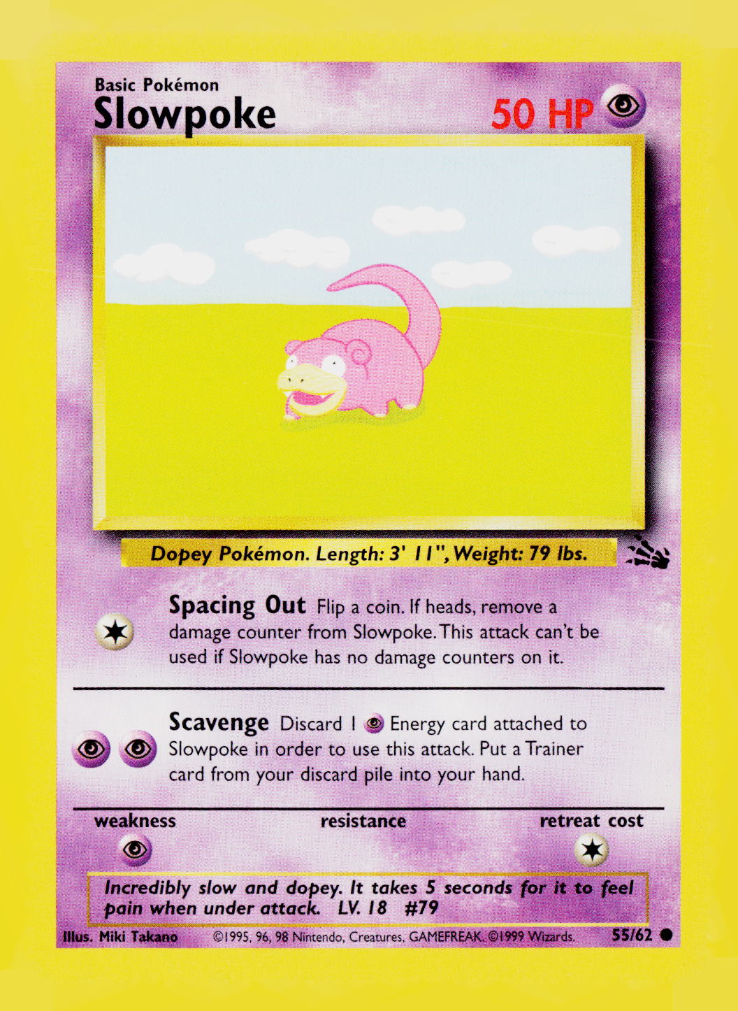 Slowpoke Unlimited Fossil 55/62 LP