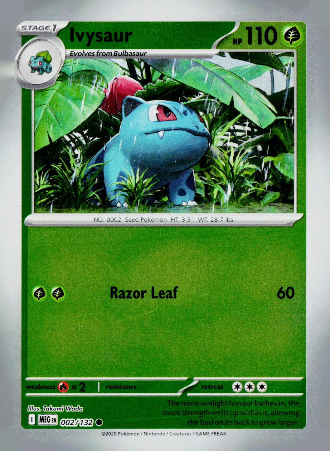 Ivysaur MEG 002/132 Reverse Holo NM