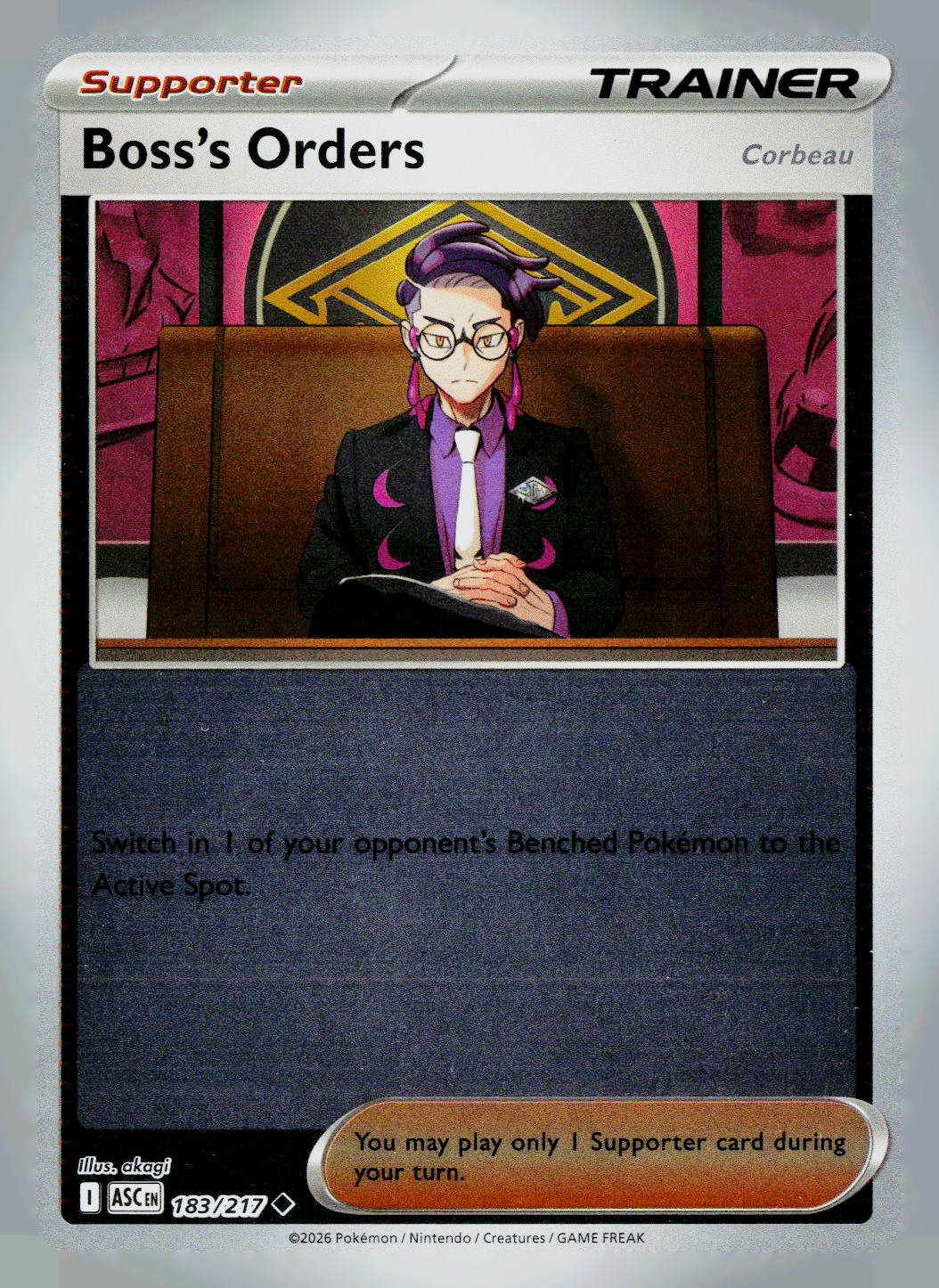 Boss's Orders [Corbeau] ASC 183/217 Reverse Holo NM