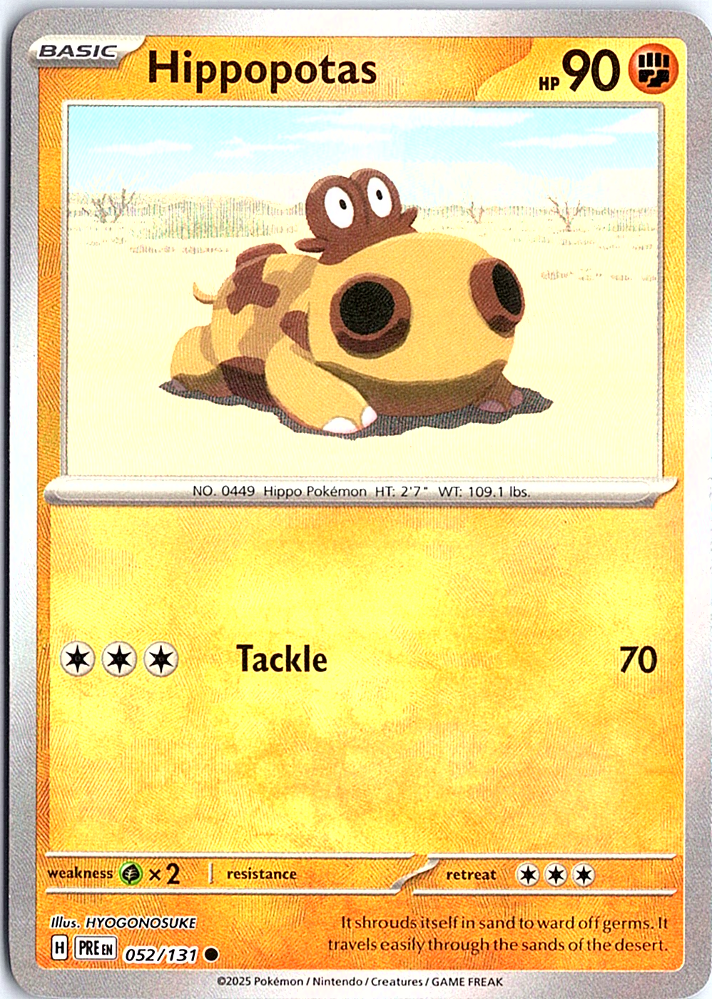 Hippopotas (Master Ball Pattern) Common SV: Prismatic Evolutions 052/131 NM