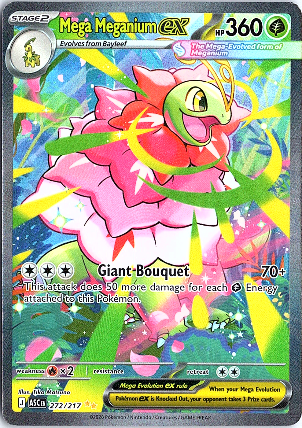 Mega Meganium ex Special Illustration Rare ME: Ascended Heroes 272/217 NM