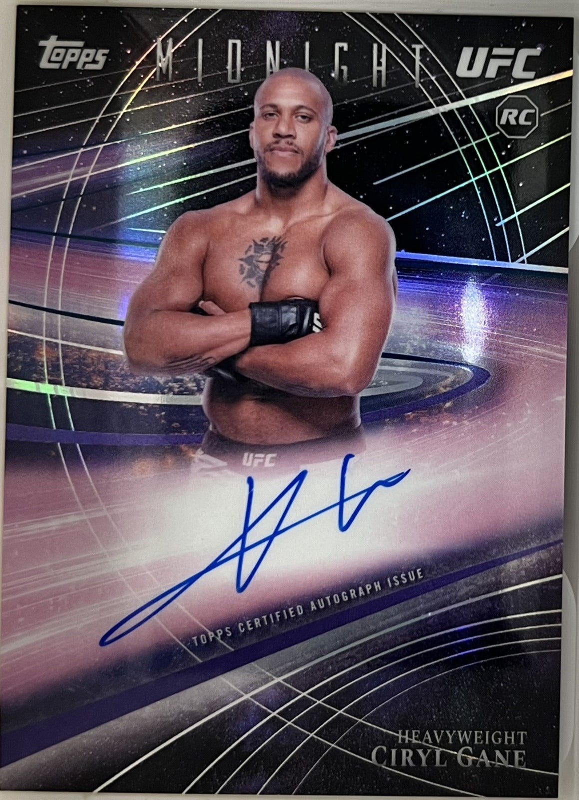 Ciryl Gane Topps Midnight UFC - Horizon Signatures HZS-CG NM