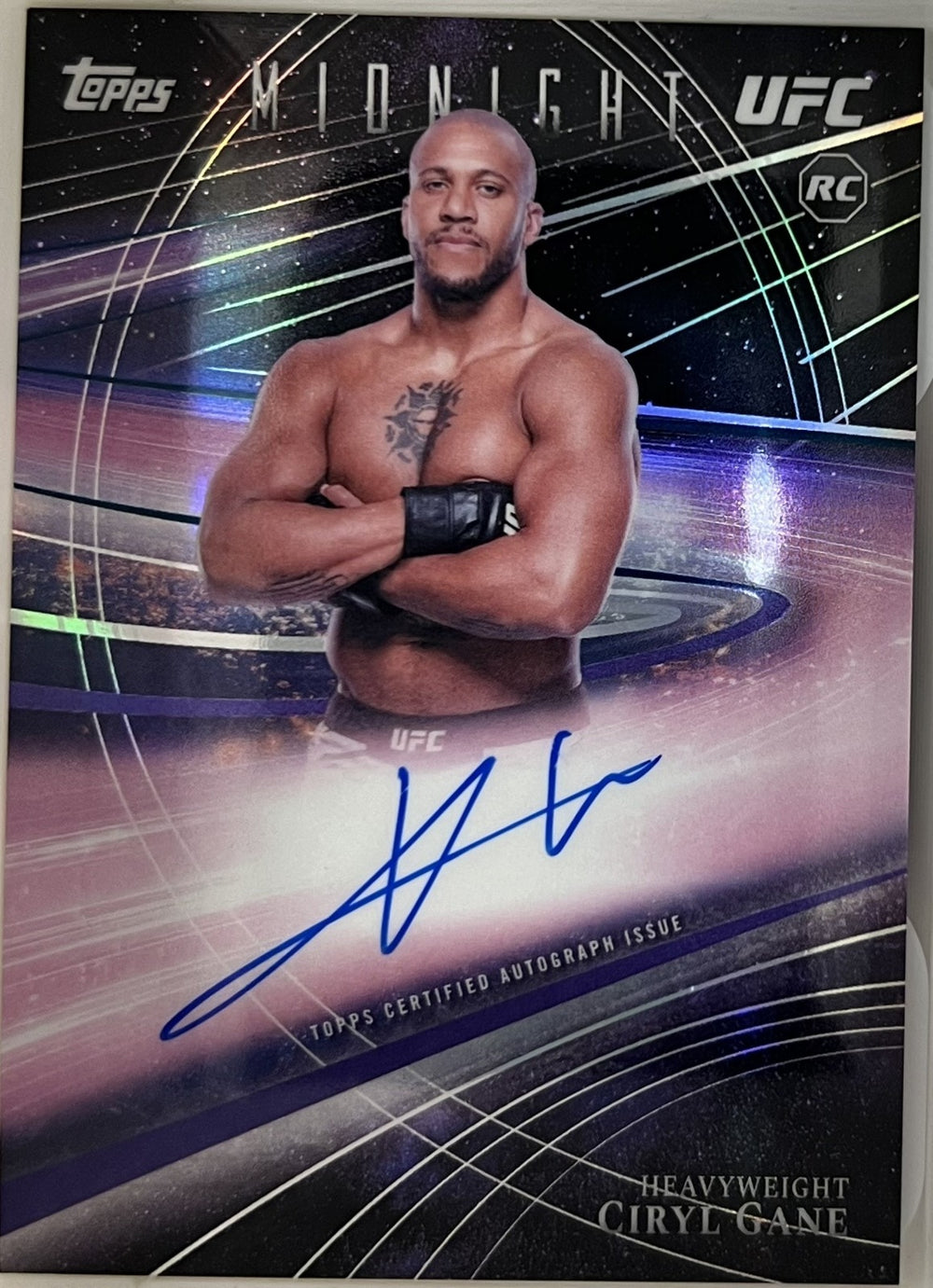 Ciryl Gane Topps Midnight UFC - Horizon Signatures HZS-CG NM