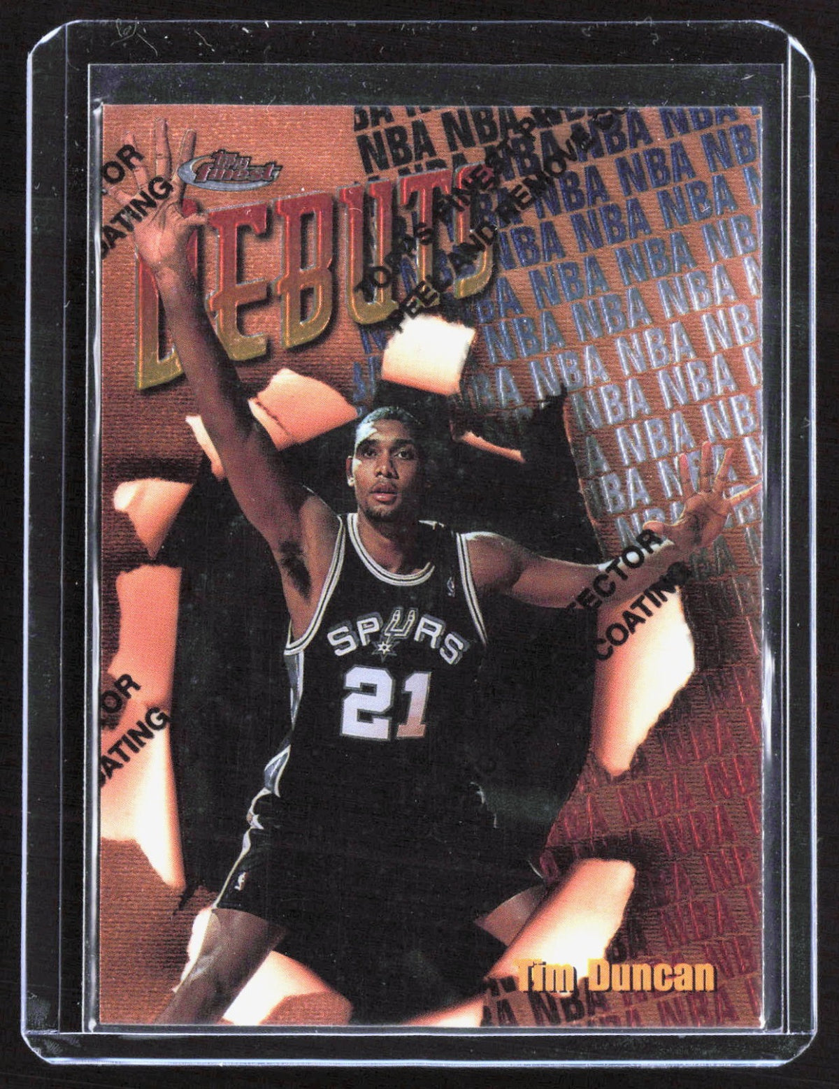 1997-98 Finest Tim Duncan 101 Basketball San Antonio Spurs
