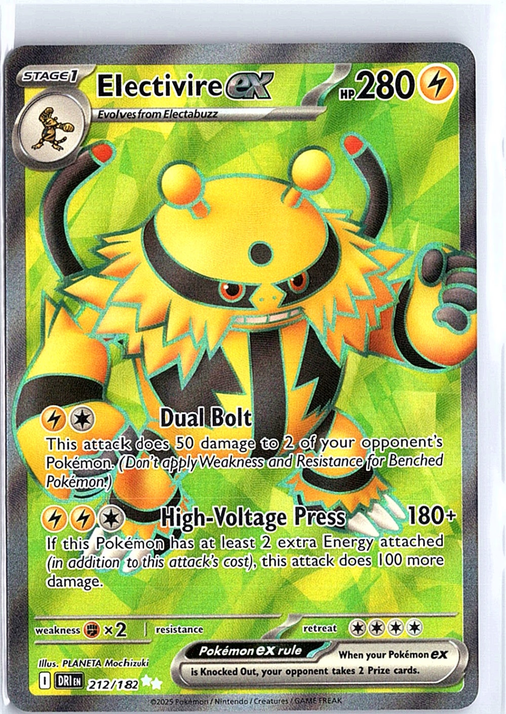 Electivire ex Ultra Rare SV10: Destined Rivals 212/182 NM