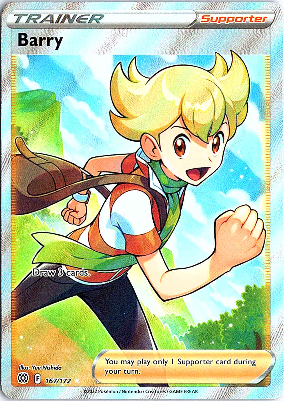 Barry (Full Art) Ultra Rare SWSH09: Brilliant Stars 167/172 NM