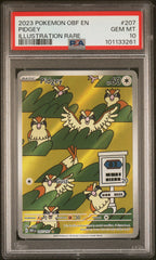2023 Pokemon Obf En-Obsidian Flames #207 Pidgey Illustration Rare PSA 10