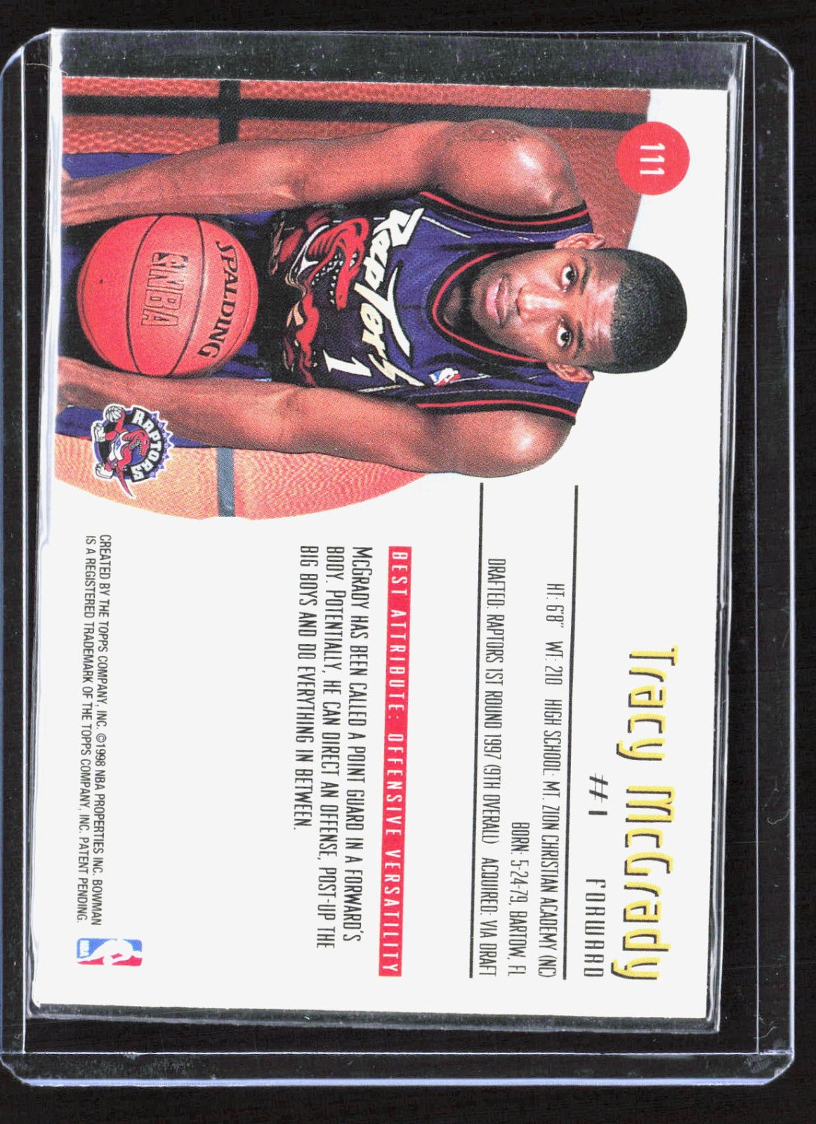 1997-98 Bowman's Best Tracy McGrady 111 Basketball Toronto Raptors