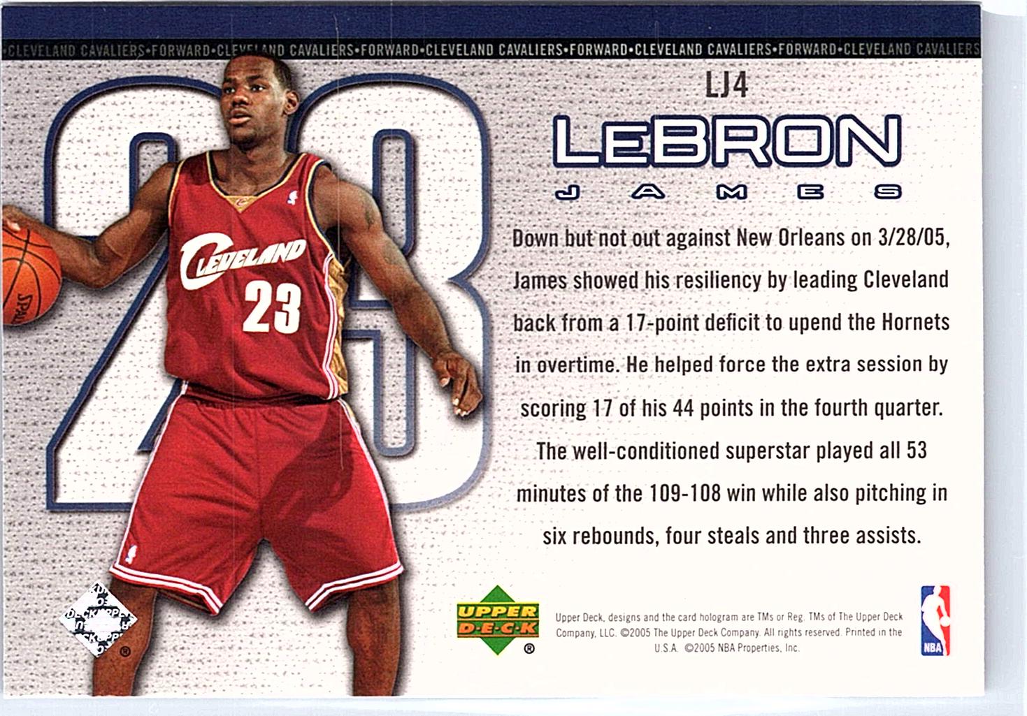 2003-04 Upper Deck #LJ4 LeBron James LeBron's Diary